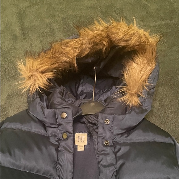 Navy Puffer Coat with Hood - Picture 5 of 5